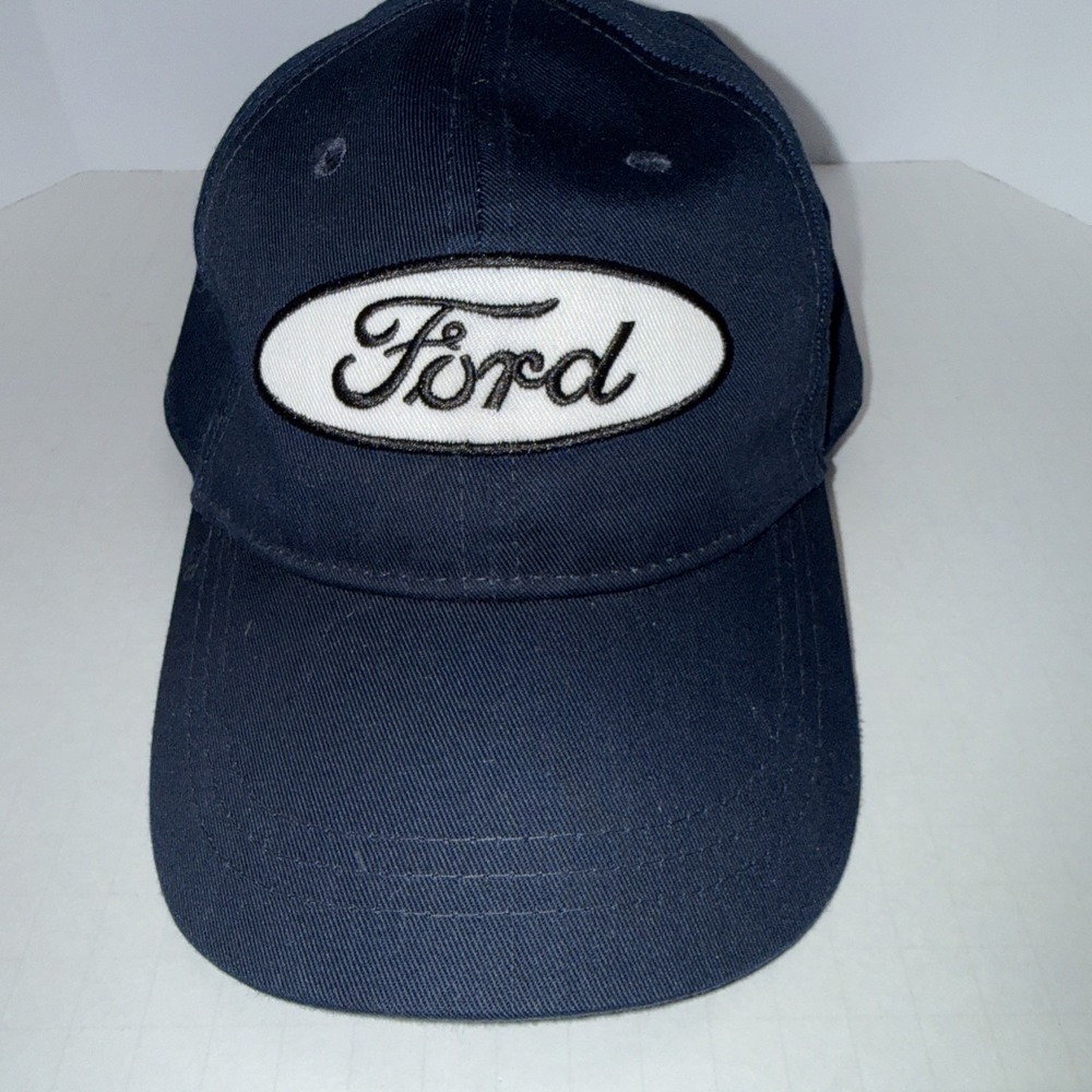 Ford Headwear Baseball Infinity Navy Blue Adjustable Cap Hat OSFM Embroidered